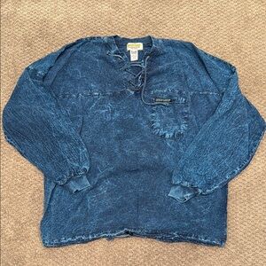 Ezze Wear Outdoor - Vintage Blue Wash Print Pullover